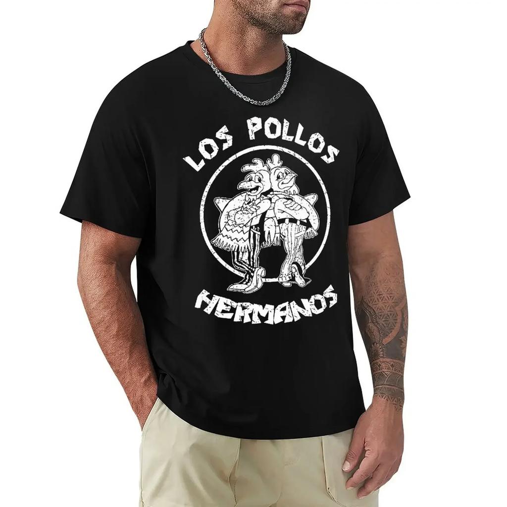 TV Series Breaking Bad Los Pollos Hermanos T-shirts Fashion Funny Chicken Brothers Men Cotton High Quality T-shirt Streetwear