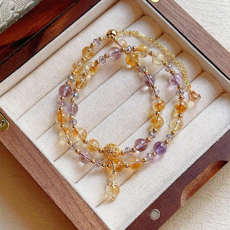 JYL TS Bracelet Bohemian  Heart Pendant Style Attracts Love And Affection C118 amethyst yellow pagoda crystal double circle легкие thulian розовый