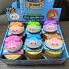 Portable Stress Reliever 12Pcs Cartoon Bow Dumpling Squeeze Toy with Steamer Box, Slow Rebound Decompression Steamed Bun Sensory Toy, Dough