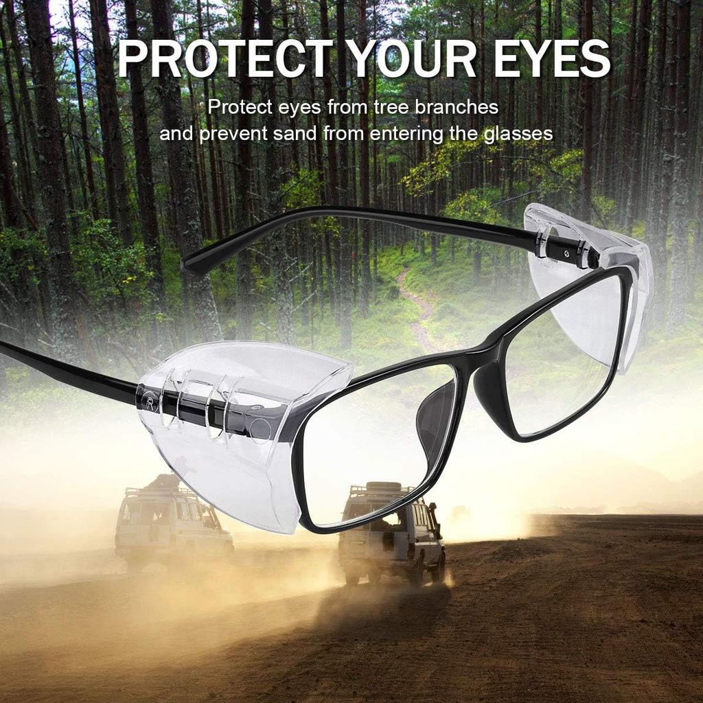MELASA 30 Pairs Safety Glasses Side Shields For Prescription glasses, Eye Protection Glasses Shields, Fits S to L Eyeglasses