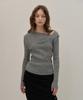 Kamino Off-Shoulder Knit Gray