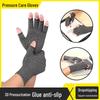Anti-slip Fingerless Compression Gloves for Indoor Sports & Rehabilitation - Marl Grey