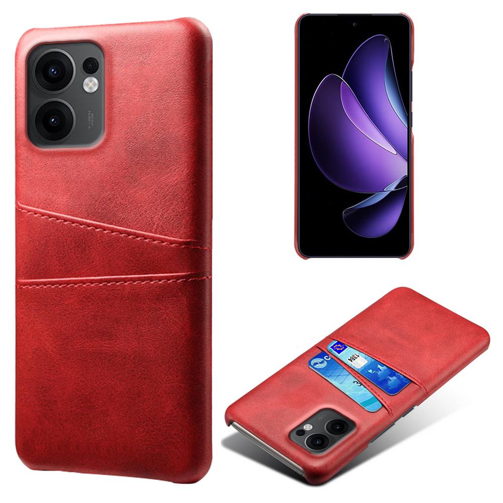 For Oppo Reno13 F 5G Case Dual Card Slots PU Leather+Hard PC Phone Cover
