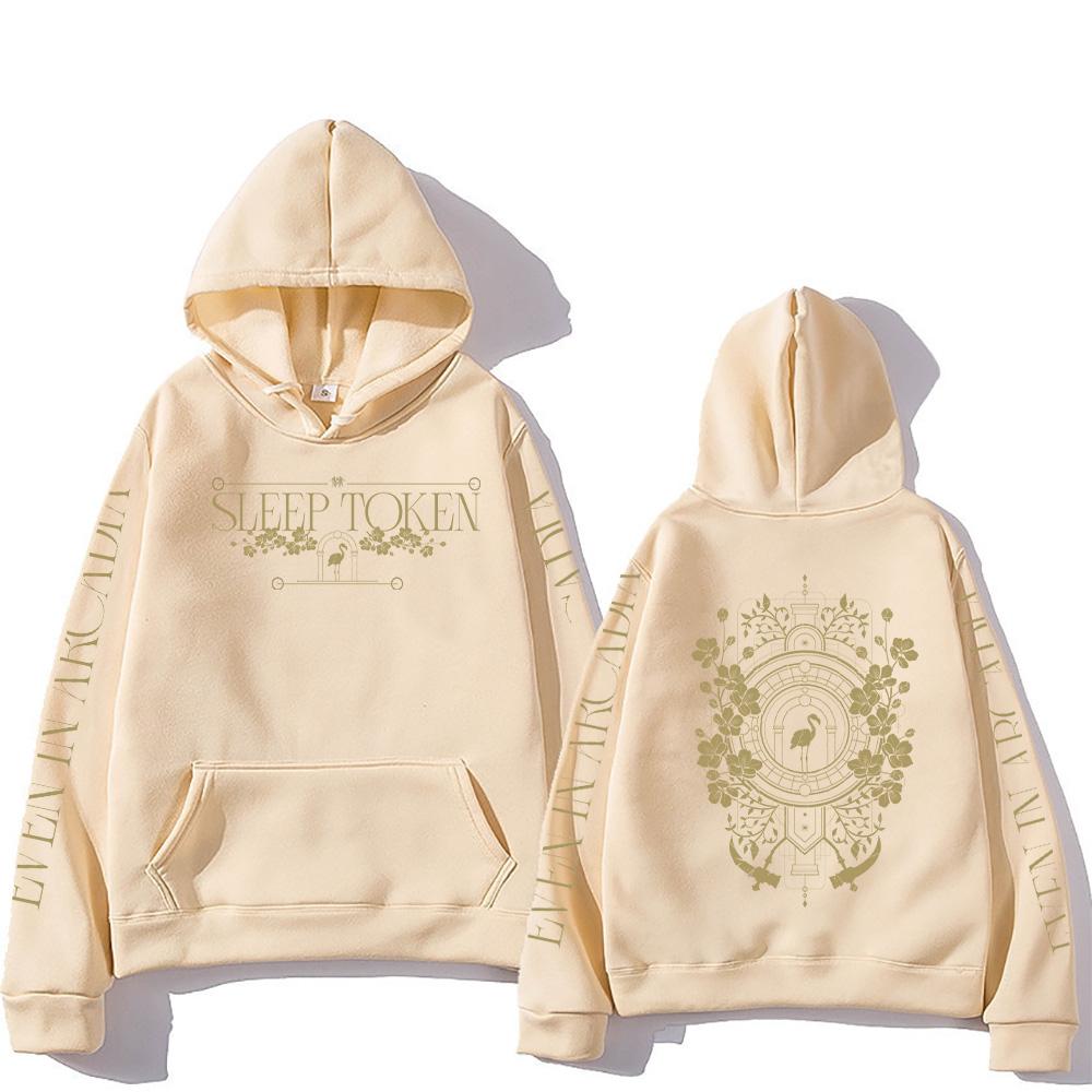 

SleepToken Metal Band Hoodies Unisex Men s Women Fans Sweatshirt Fashion Groove Metal Aesthetic Streetwear Retro Loose-fit Hoody XXXL хаки