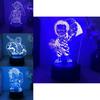 3D-Piratenkönig-LED-Nachtlicht mit USB-Touch-Steuerung, mit Ruffy und Zorro für moderne Schlafzimmer