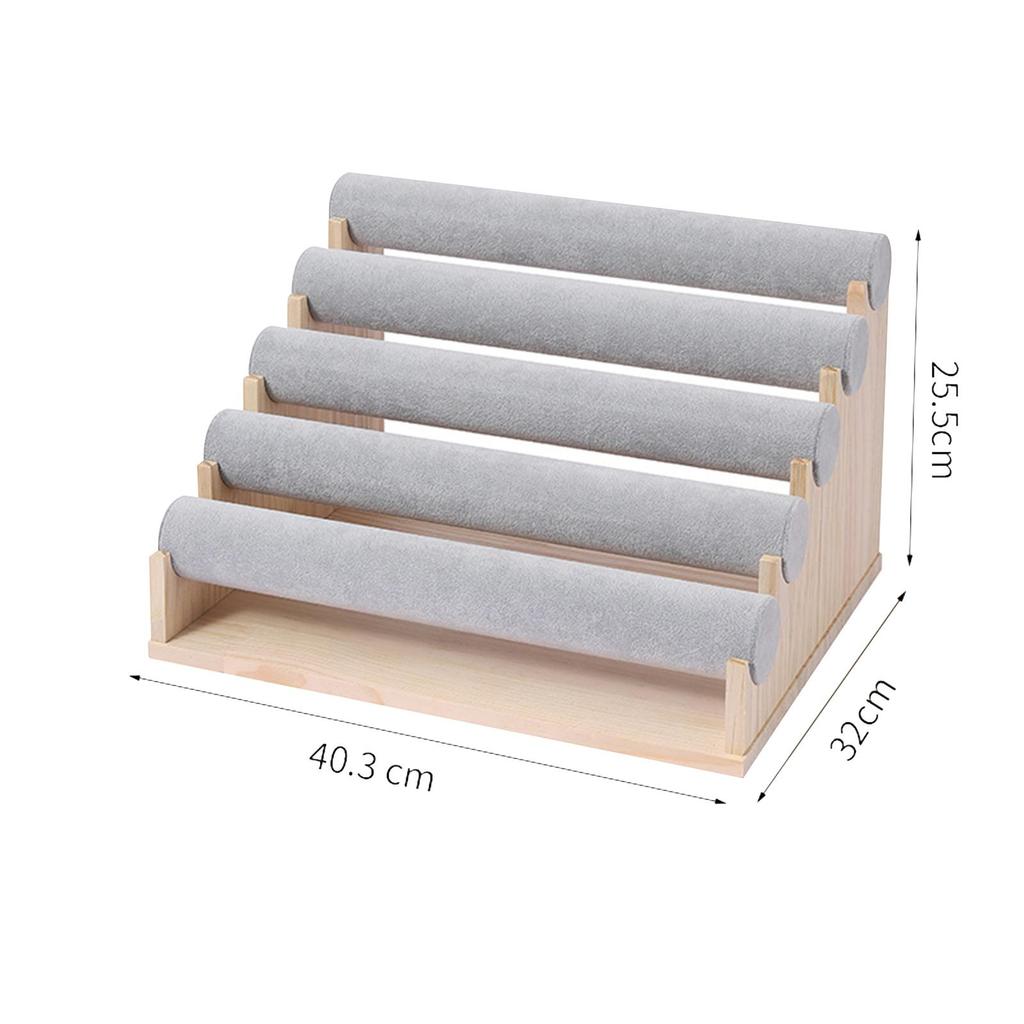 5 Layer Bracelet Holder Scratchproof Gift Removable Stable Wristwatch Rack Elegant Wood Watch