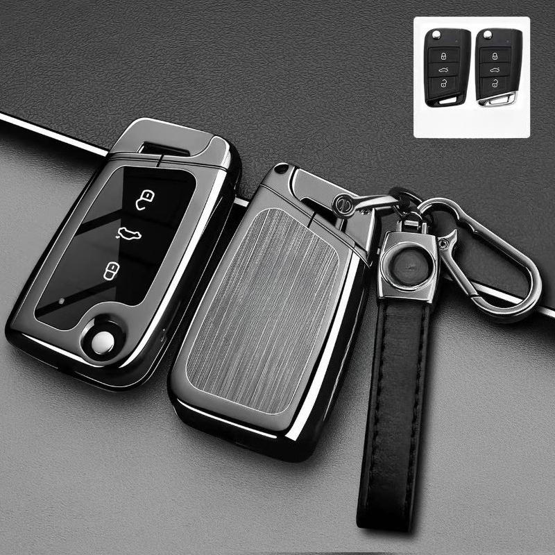 Premium Zinc Alloy Key Cover Case for Volkswagen ID.4/Tiguan L/TuZhong 06/Lamando L/Touareg Pro/Sagitar L (2026) - Key Fob Shell