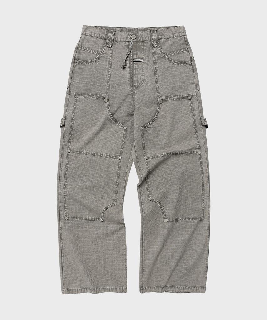 THEVINYLHOUSE Open Double Knee Pants Gray