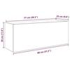 VidaXL Armoire murale de bain blanc 80x25x30 cm bois d'ingénierie 860076