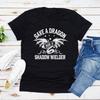 Save A Dragon Ride A Shadow Wielder TShirt Fourth Wing T Shirt Unisex Short Sleeve Casual Tshirts Dragon Lover Tee Bookish Gift