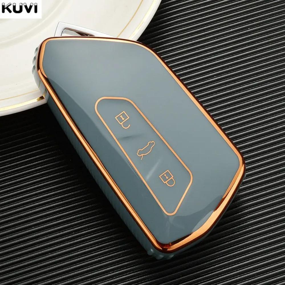 TPU Bilnyckelskal Skydd Skal Nyckelring för VW Volkswagen Golf 8 MK8 ID3 ID4 Cupra Skoda Octavia A8 SEAT Leon MK4 Formentor Tarraco