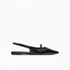 Fashion New  Summer Korean Edition Sandals for Women with Black Pointed Toe and One Line Back Air French Simple Casual Sandals