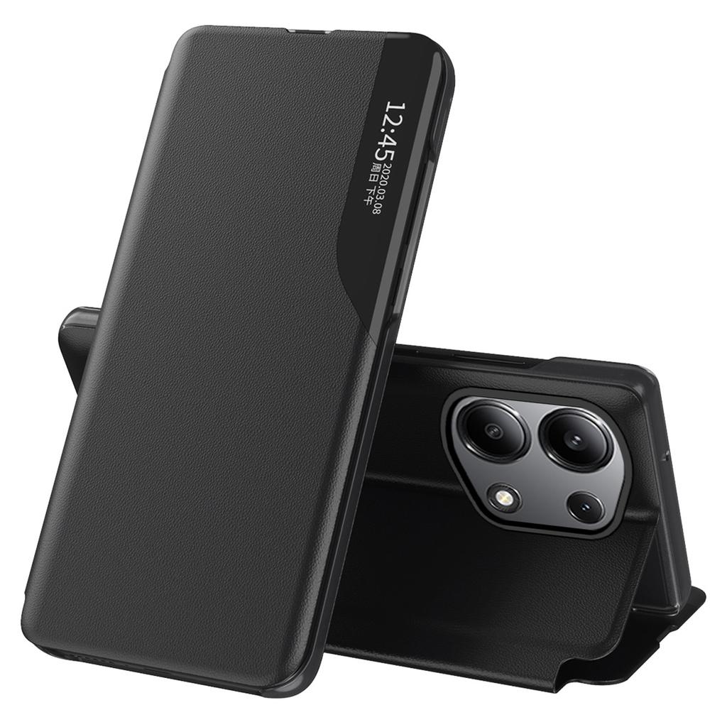 For Xiaomi Redmi Note 13 Pro 4G/Poco M6 Pro 4G Case PU Leather View Window Stand Phone Cover