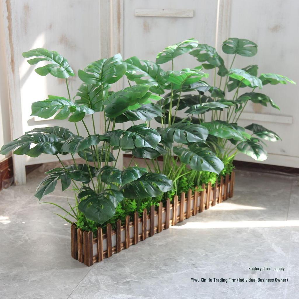 Large Floor-Standing Artificial Plants and Floral Bonsai for Corridor or Restaurant Décor