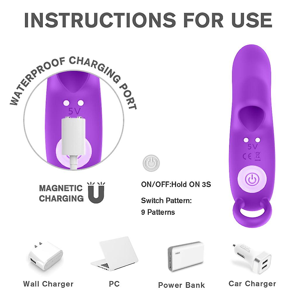 G Spot Finger Vibrator For Women, Stimulator Soft Silicone Finger Slee