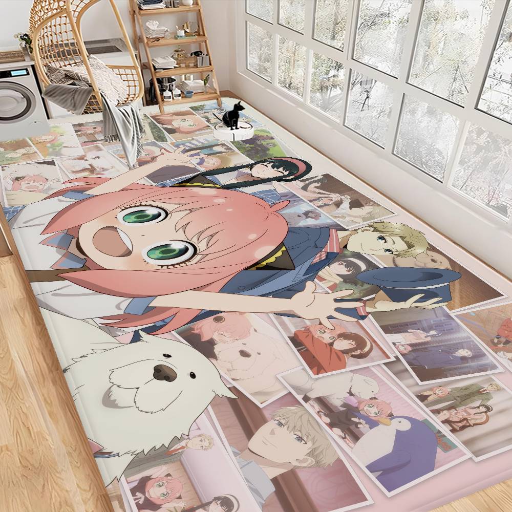 Anime Spy X Family Long Rugs Cheaper Anti-slip Modern Living Room Balcony Printed Bedside Area Rugs