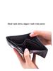 Men's RFID-Blocking Genuine Leather Trifold Wallet/Card Holder with Money Clip
