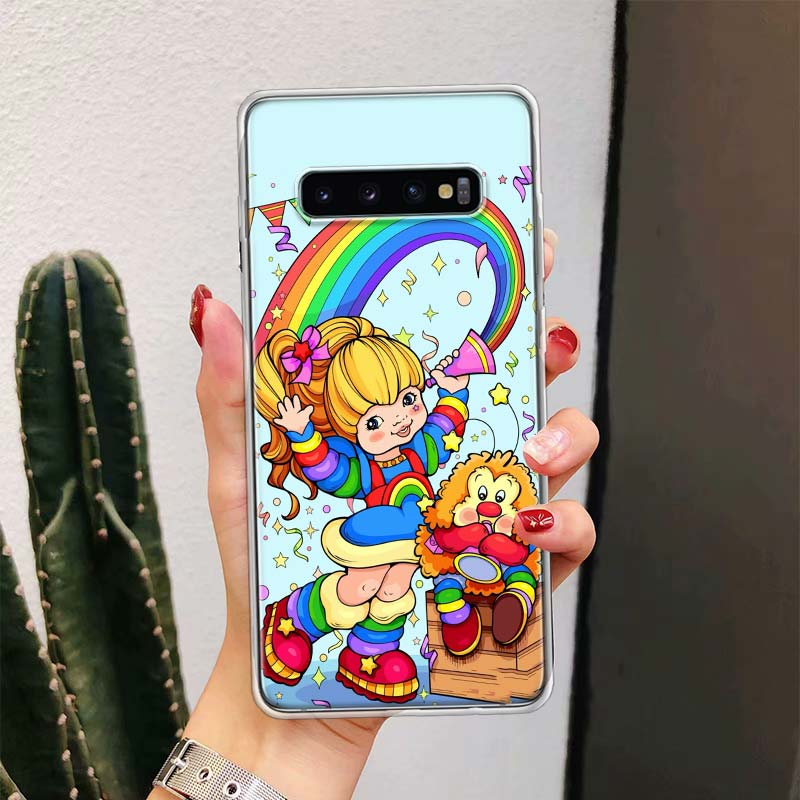 R-Rainbow Cute Brite For Samsung Galaxy Note 20 Ultra 20 10 Pro 9 8 Phone Case S10E S10 Plus S9 S8 + S7 Edge M21 M32 Cover