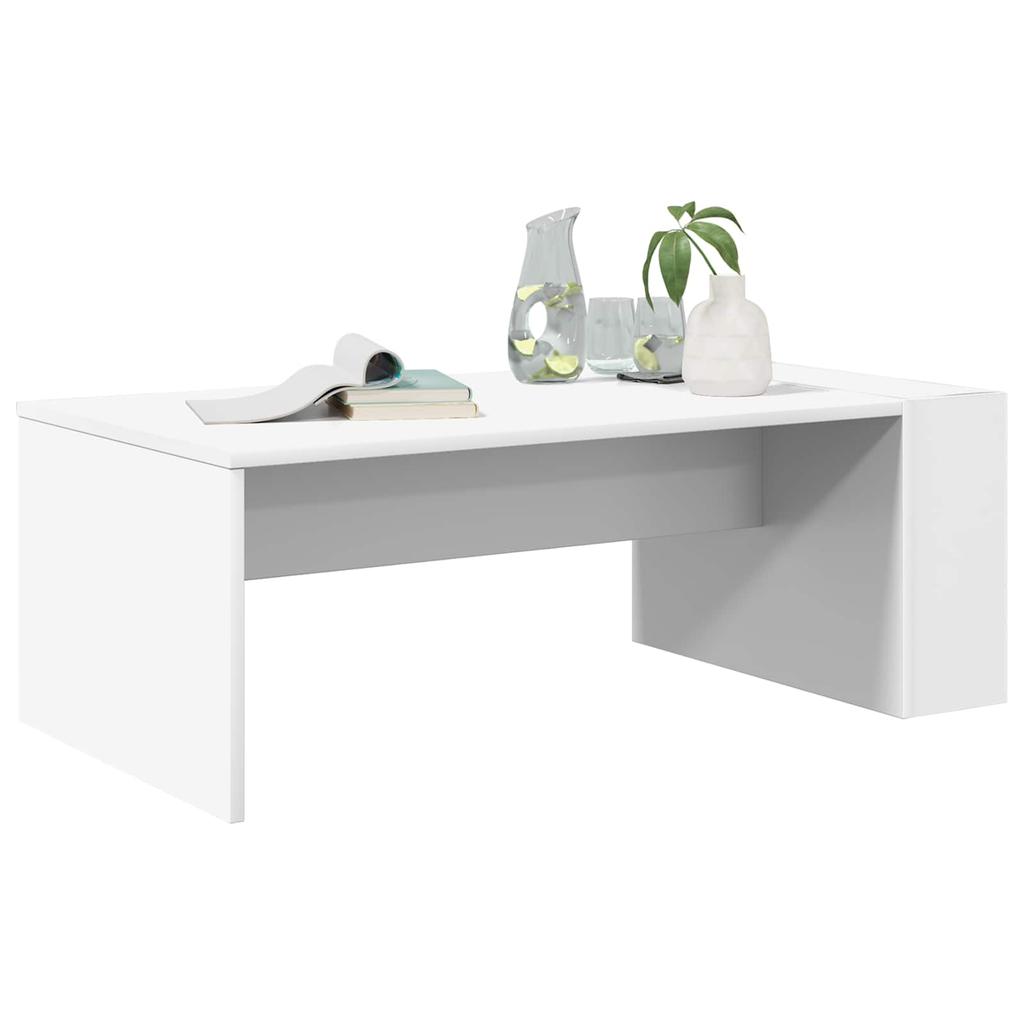 Coffee Table White 95 X 50 X 34 Cm Engineered Wood