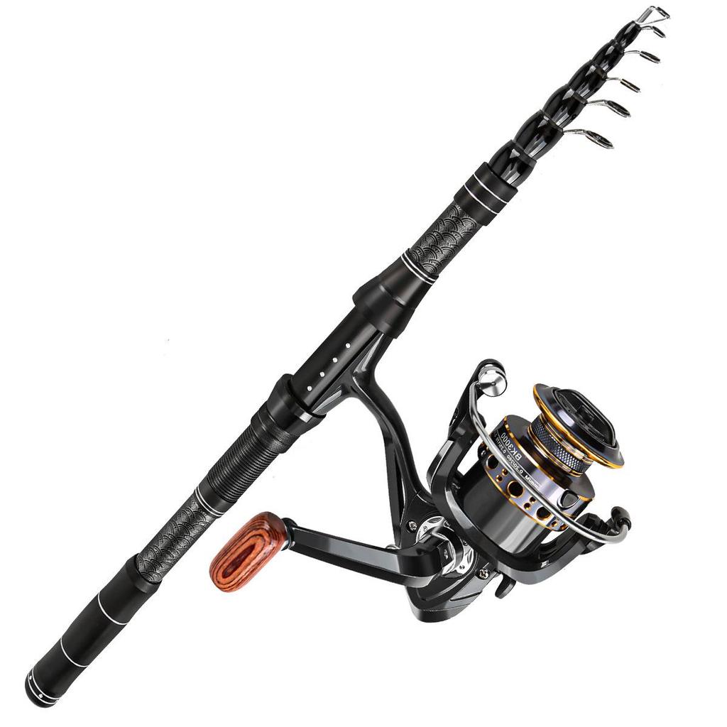 Complete Carbon Sea Fishing Rod Kit with Artificial Bait