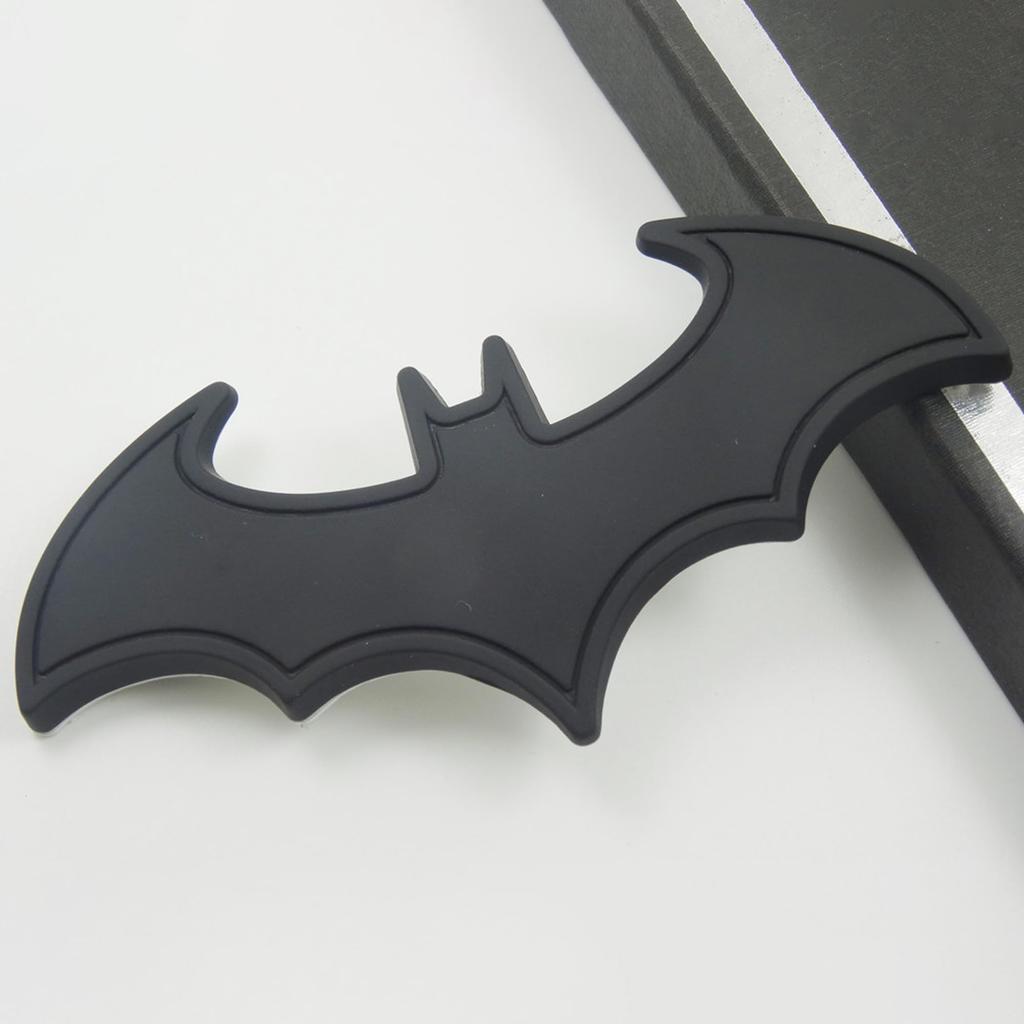 KRGNPLE Car Stickers Character Car Sticker Zinc Alloy Stick-on 3D Waterproof Personality Decoration Easy Installation (Bat Design)