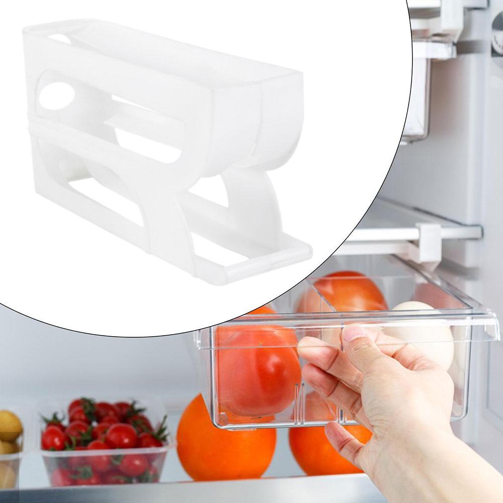 Automatic Scrolling Egg Rack Holder Storage Box Egg Refrigerator For Kitchen Basket Container E Z2Q3