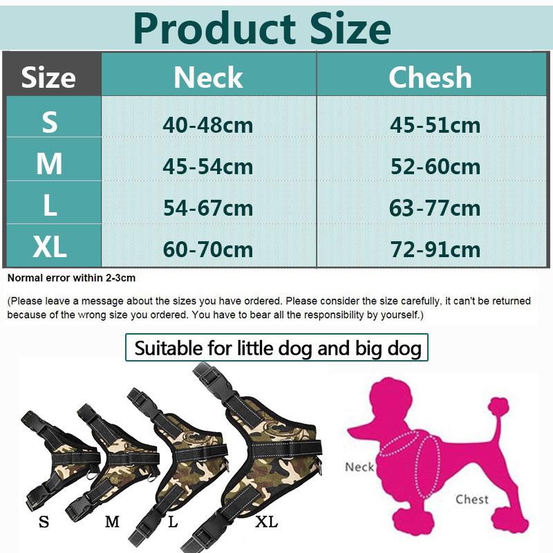 Classic Adjustable Reflective Pet Puppy Large Dog Harness for Small Medium Large Dogs Animals Pet Walking Hand Strap Dog Supplies