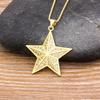 Nidin Hot Sale Star Shape Pendant Necklace For Women Girls Luxury Crystal Statement Necklace Copper Zircon Lucky Jewelry Gifts