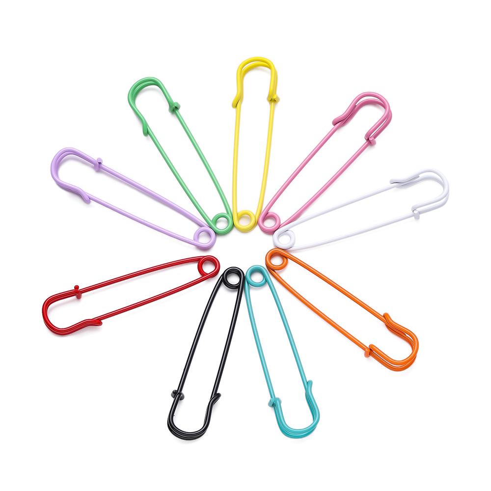 10pcs/lot Colorful Safety Pins Brooch Blank Base Brooch Pins 3/5 Rings Jewelry Pin for DIY Jewelry Making Supplies Accessorie