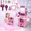 3 In 1 Toddler Vanity Makeup Table Girls Vanity & Suitcase Fashion Set Pretend Play Travel Suitcase Fashion Beauty Set for Girls
