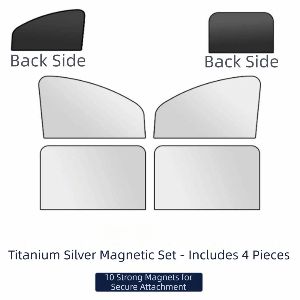 2/4Pcs Magnetic Car Window Sun Shade Blackout Car Privacy Curtains Car Window Covers  Road Trip