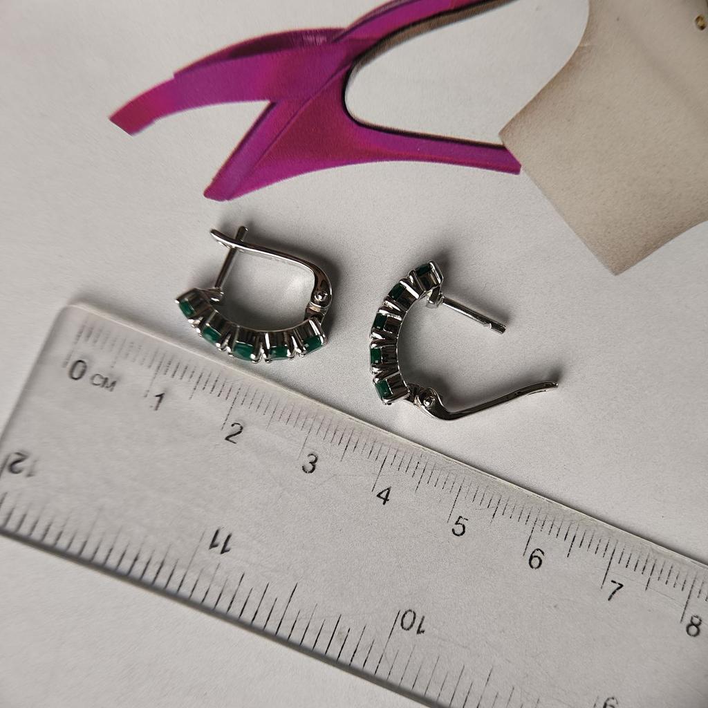 Серебряные серьги с натуральным агатом 1.33ct (2197263)