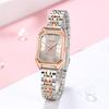 1/2PCS Fashion Women Watches Luxury Alloy Band Rectangle Quartz Watch for Women Clock Gift Reloj Mujer
