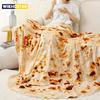 1 Stück Flanelldecke mit Pizzamuster, Kuscheldecke Warm Gemütlich Weiche Überwurfdecke für Couch Bett Sofa