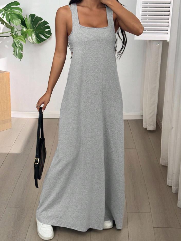 Elegant Polyester Sleeveless Dress Twopiece Set For Casual Spring Wear