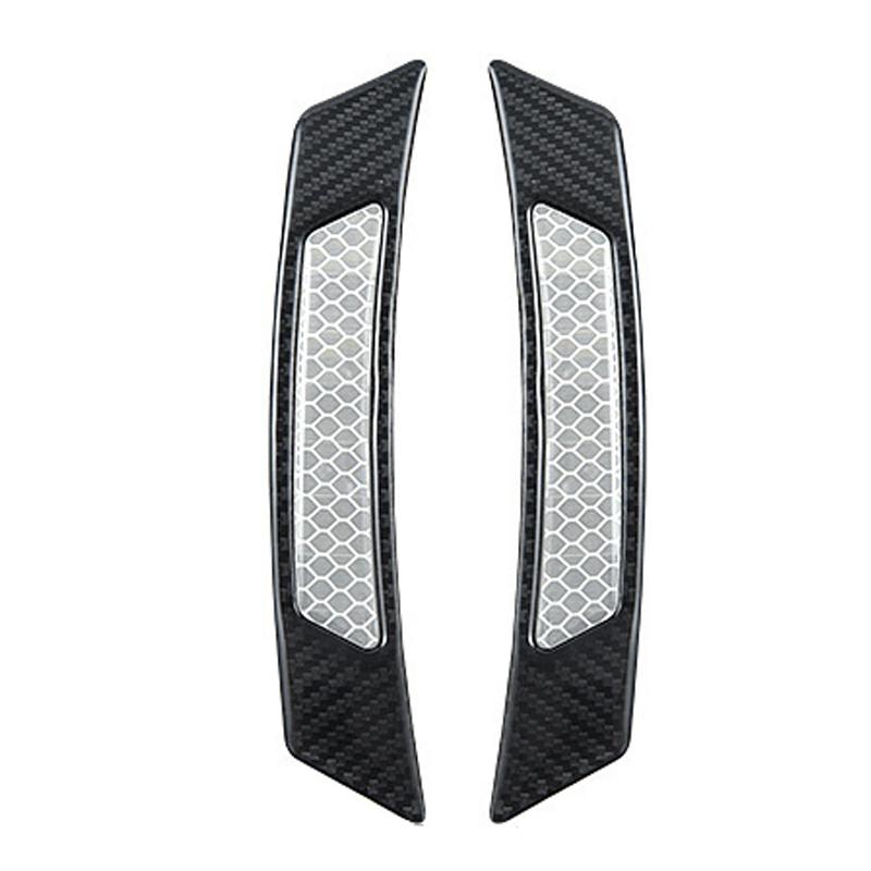 2Pcs Car Wheel Eyebrow Reflective Sticker Carbon Fiber Anti-collision Strip Anti-scratch Warning Protection Strips Car Accessory
