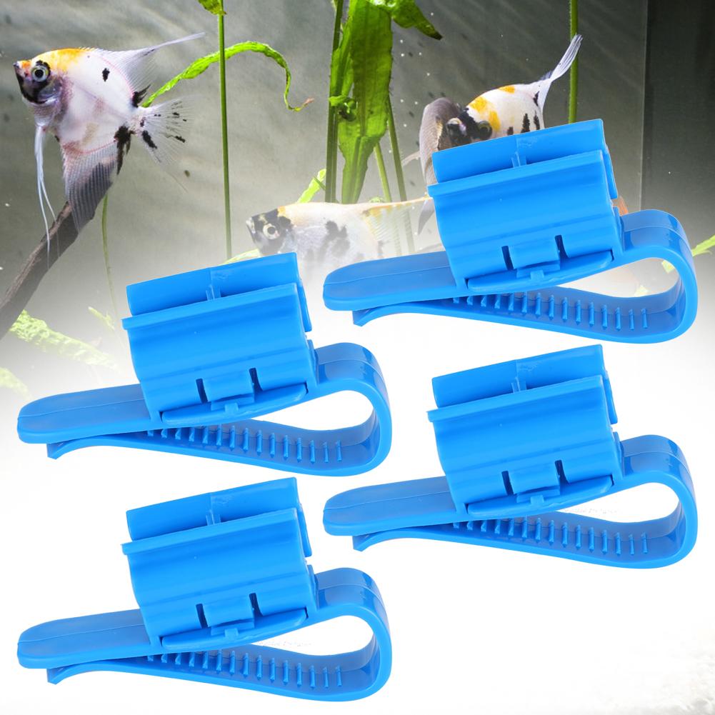 4pcs Water Pipe Fixed Clamp Multifunction Plastic Fish   Aquarium Hose Holder