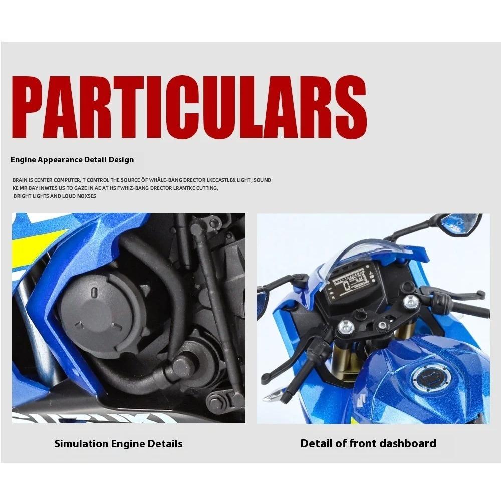 1/9 Suzuki GSX-1000R Diecast Motorcycle Model Toys for Boys Kids Gifts