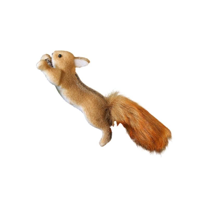 Artificial Squirrel Decoration Christmas Tree Hanging Ornament For Door Mantel Window Wedding Christmas Party Decoration