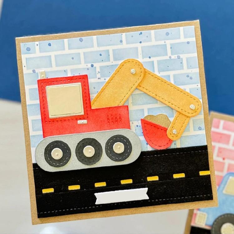 LKW Bagger Metall Stanzformen Schablonen Formen Präge Schablonen Stanzteile für Scrapbooking Kartenherstellung Dekorationen