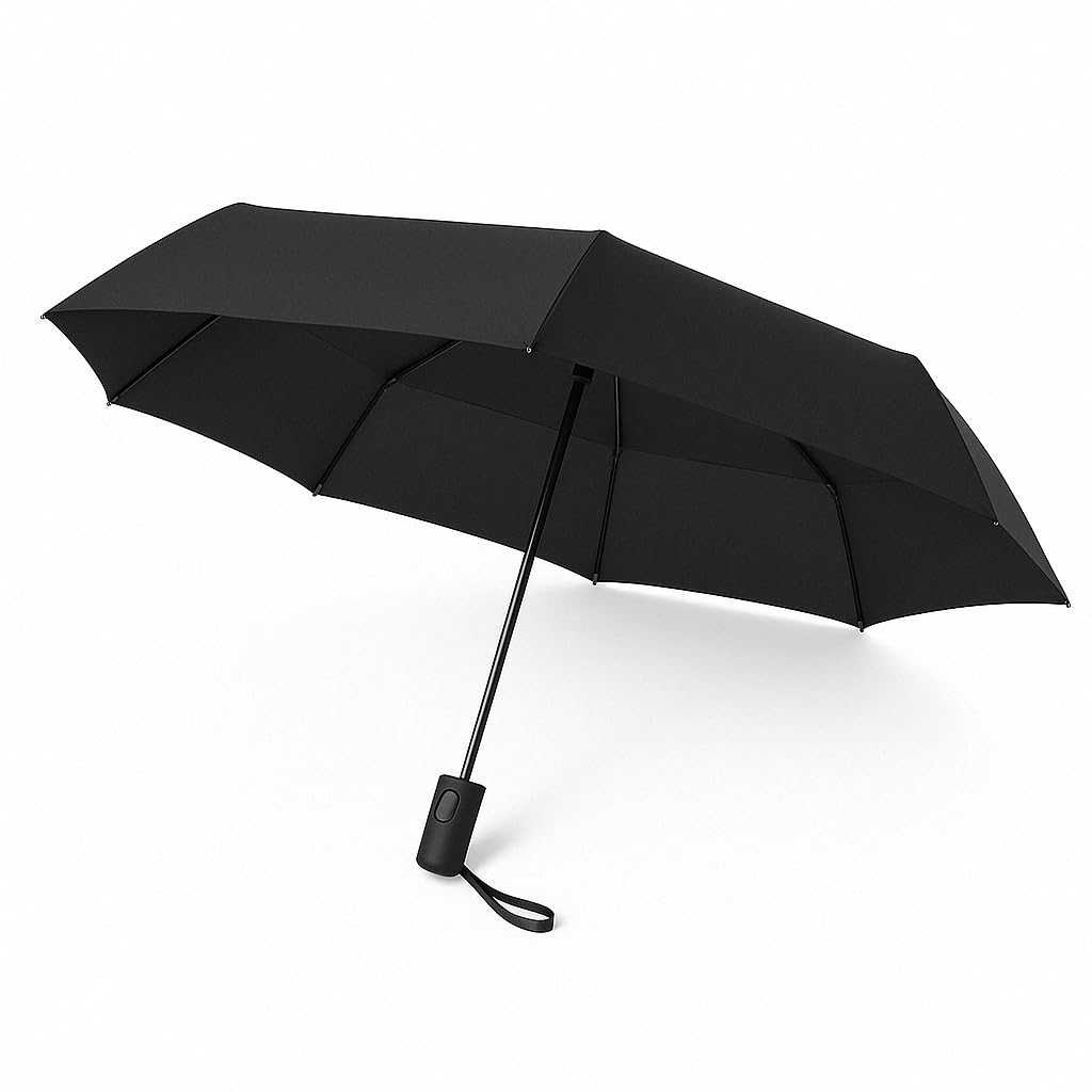 Folds in 1 folding umbrella with automatic opening and large super durable perfect for both men and and a great gift second, shape-memory closing,