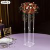 10pcs Acrylic Vase Set,23.6In Tall Clear Column Flower Vases for Wedding Centerpieces,Modern Geometric Table Decor Flower Stands