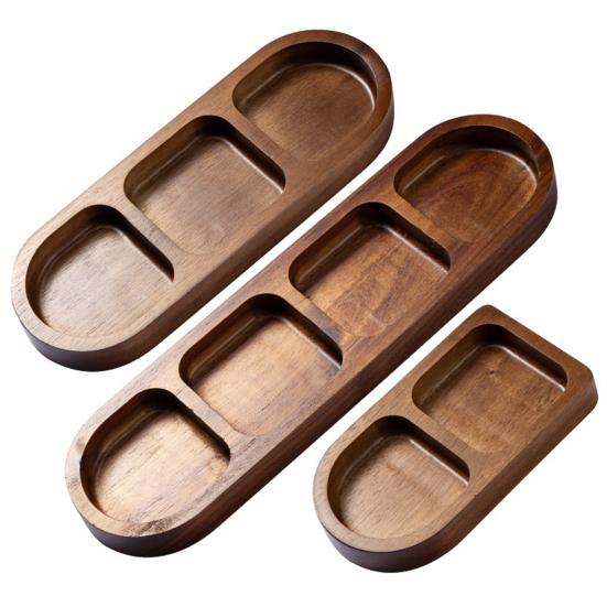 Wooden Divided Serving Tray