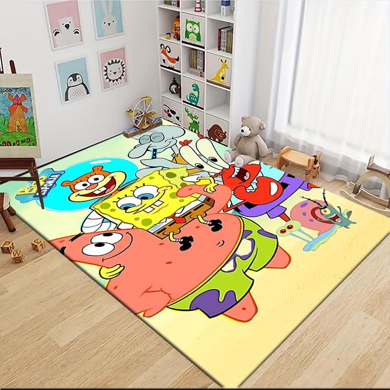 Spongebob Squarepants Adventure Carpet Rug Soft Washable Antislip Home Living Room Sofa Mats Personalized Christmas Rug