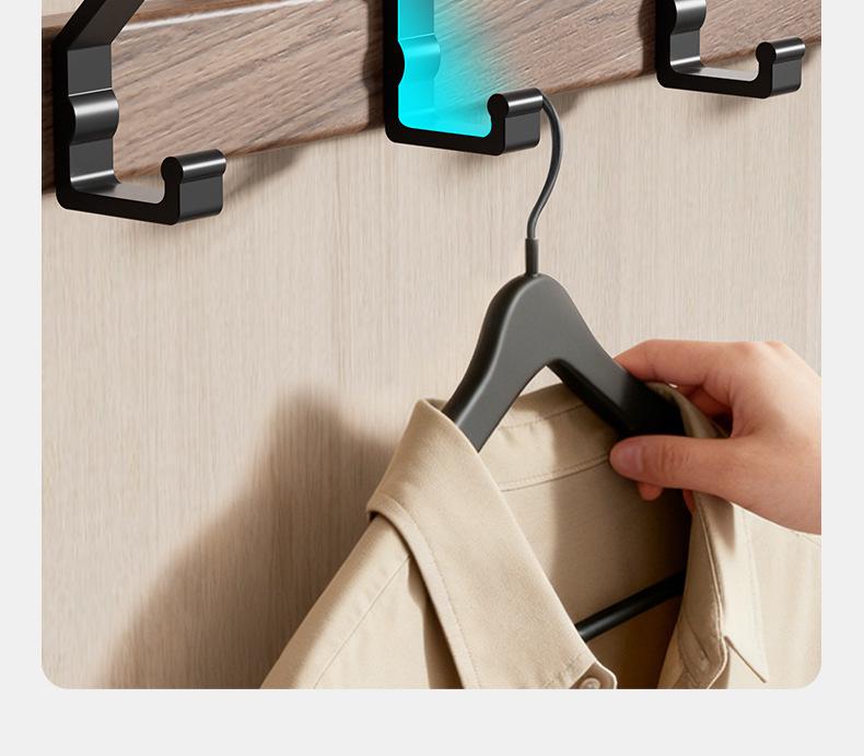 Walnut Strong Load-Bearing Door & Wall Hook Rack