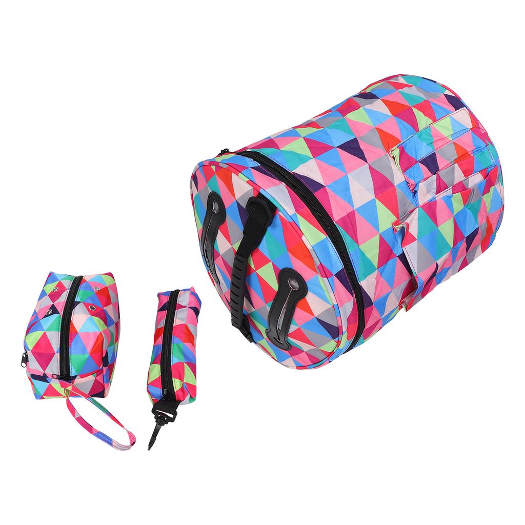Yarn Storage Bag Colorful Oxford Fabric with Pencil Case for Knitting Organization