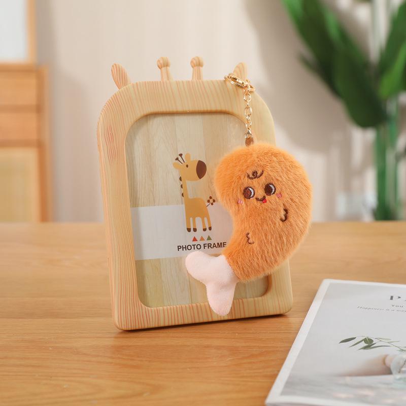 Cartoon Food Plush Doll: Chicken Leg, Noodles & Fried Egg Bag Charm