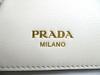 Authentic PRADA White Soft Leather Card Case Card Holder #a801  Refurbished