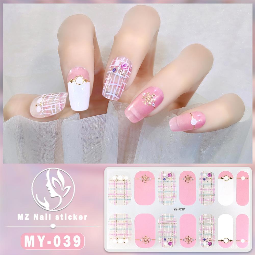 Dreidimensionaler wasserdichter No-Bake Gel-Nagellack-Film Vollsticker Imitations-Diamant-Nagelfilm-Papier Nagelfilm-Papier