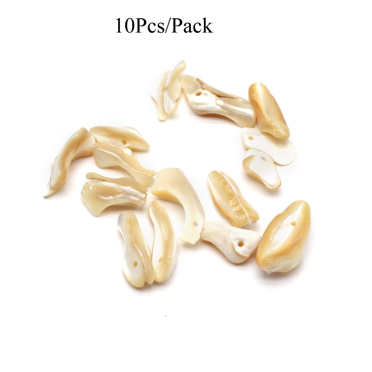 

10 шт./упак., необычная нерегулярная натуральная ракушка перфорированная подвеска, богемные мужские и женские подвески для самостоятельного изготовления уникального ожерелья, браслета на щиколотку, аксессуары 17x8 мм 10Pcs/17×8mm